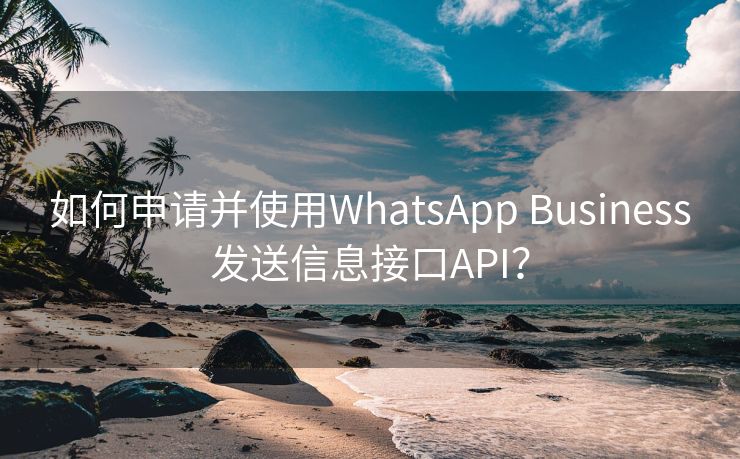 如何申请并使用WhatsApp Business发送信息接口API？