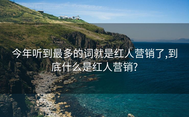 今年听到最多的词就是红人营销了,到底什么是红人营销? 