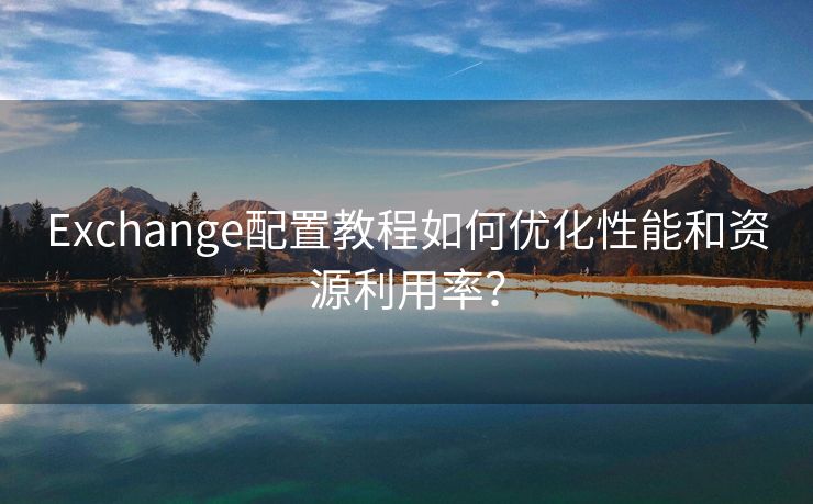 Exchange配置教程如何优化性能和资源利用率？