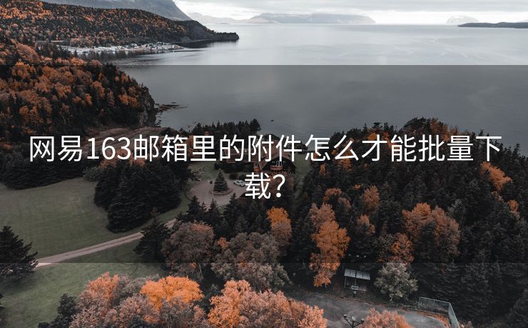 网易163邮箱里的附件怎么才能批量下载？