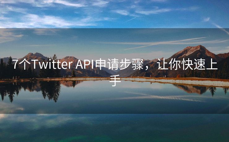 7个Twitter API申请步骤，让你快速上手